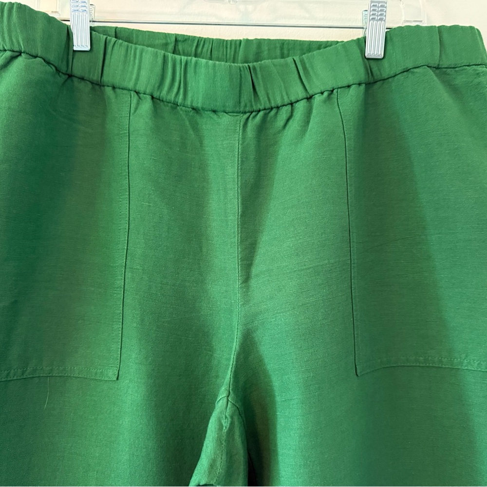 J. Jill Green Linen Blend Pants EUC! - Picture 4 of 9